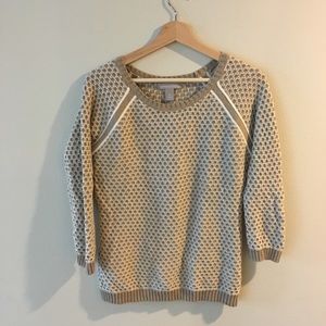 Banana Republic 3/4 length cream sweater - M